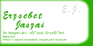 erzsebet jaszai business card